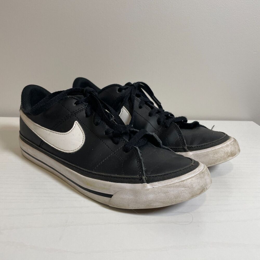 Nike Boys Court Legacy DA5380-002 Black Casual Shoes Sneakers‎ Size 5.5Y